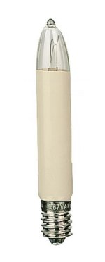 E10 - 3 Watt Candle Stick<br>Bulbs - 12-14 Volts